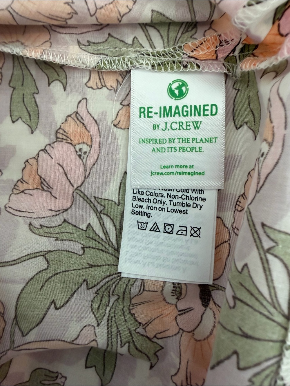 J.Crew Liberty Floral Cotton Popover Blouse Medium - Picture 10 of 11